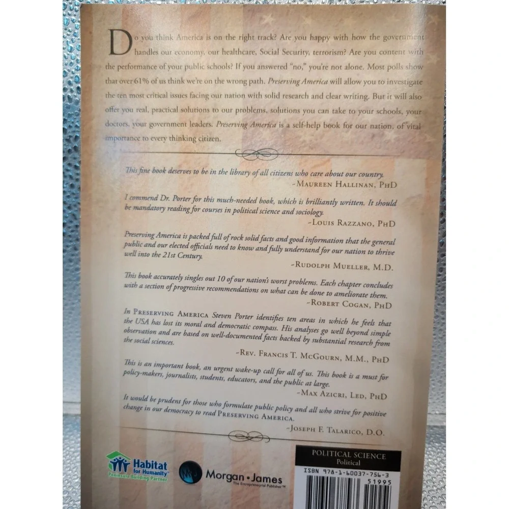 Preserving America Steven Porter,PhD The things We Must Change To Survive
